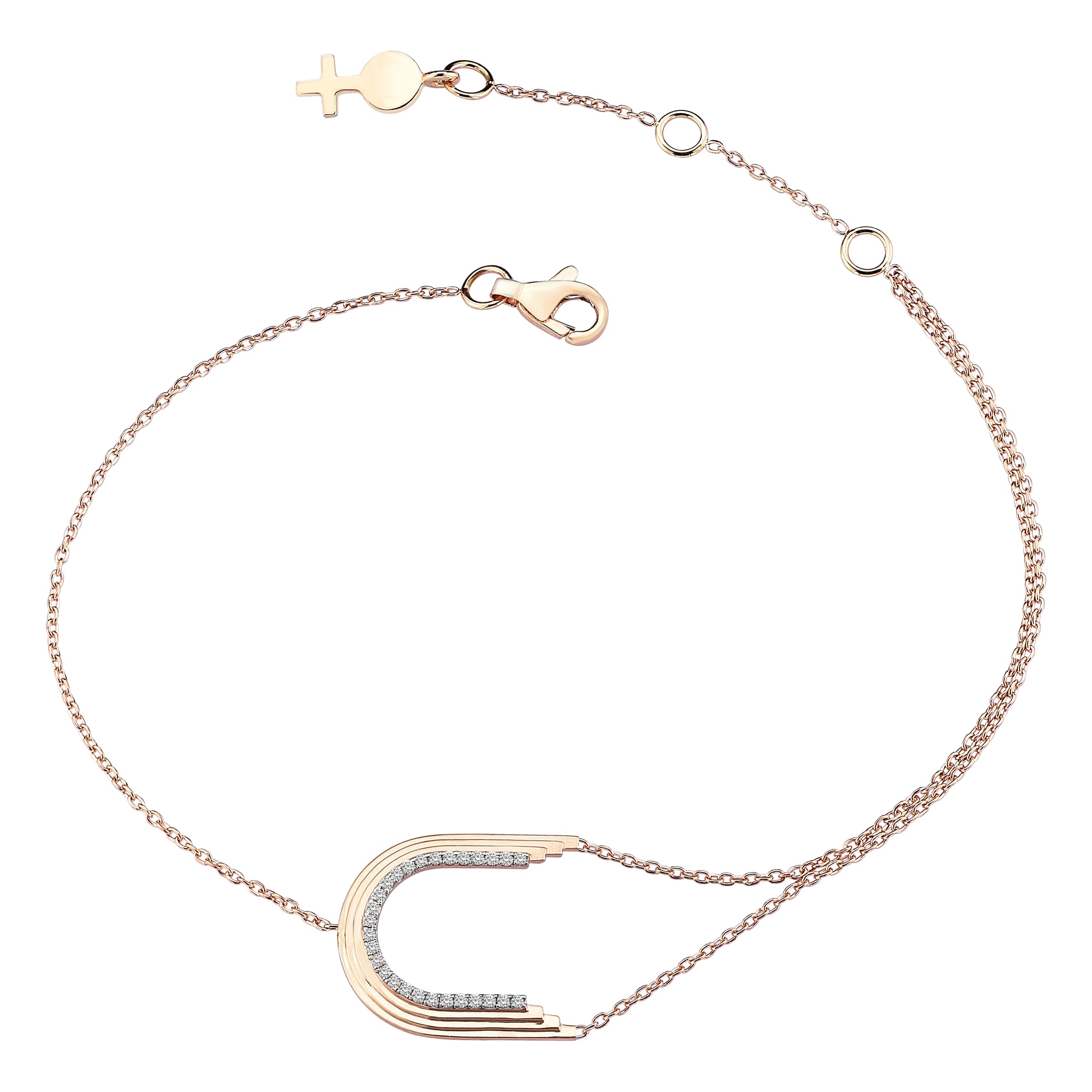 Concave Arch Bracelet in Rose Gold - Her Story Shop