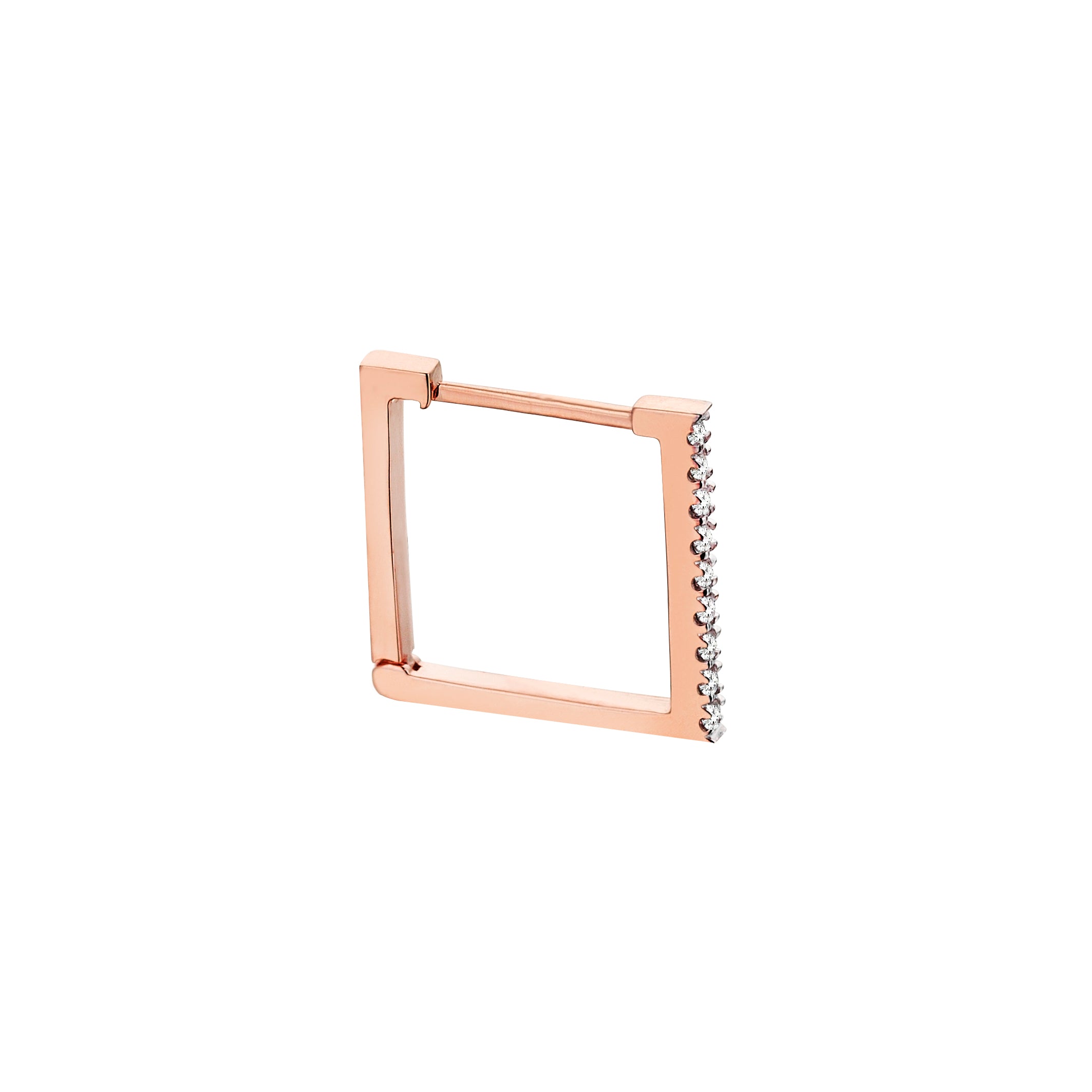 Mini Square Earring in Rose Gold - Her Story Shop