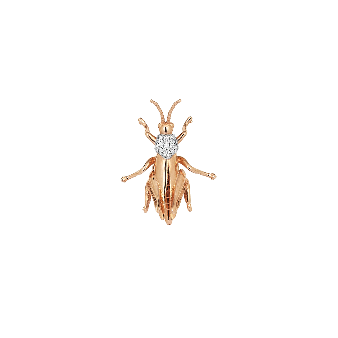 Grasshopper Earring in Rose Gold - Her Story Shop