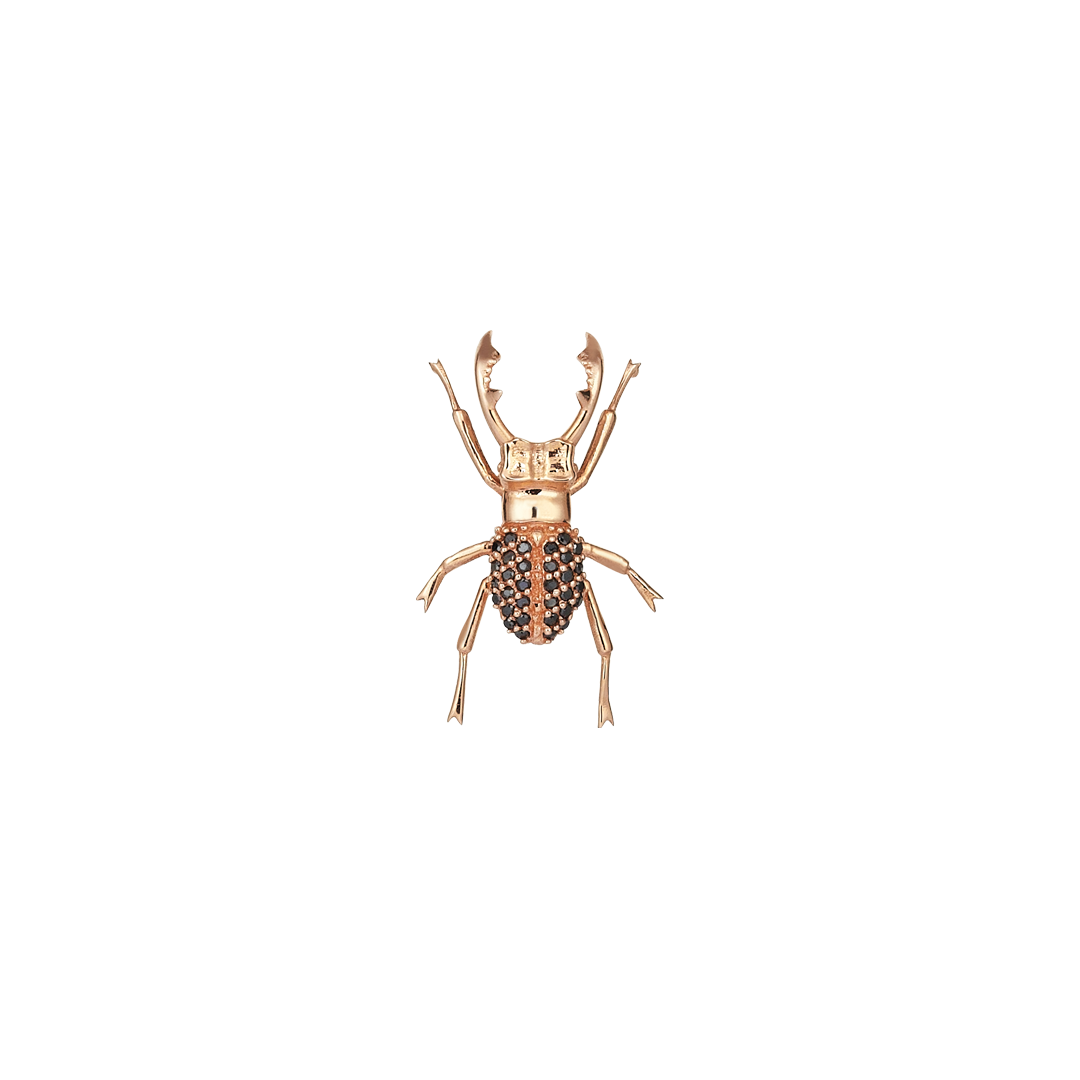Stag Beetle Earring in Rose Gold - Her Story Shop