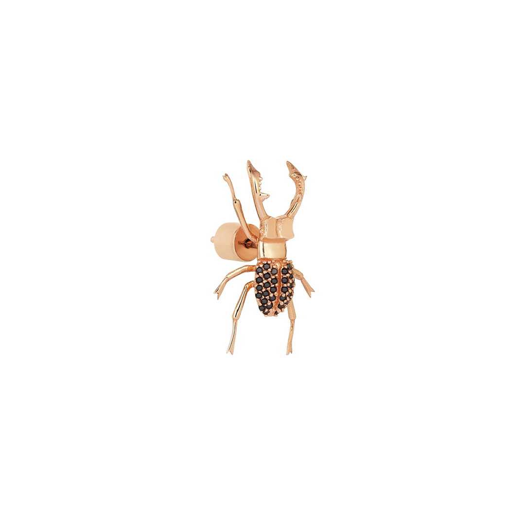 Stag Beetle Earring in Rose Gold - Her Story Shop