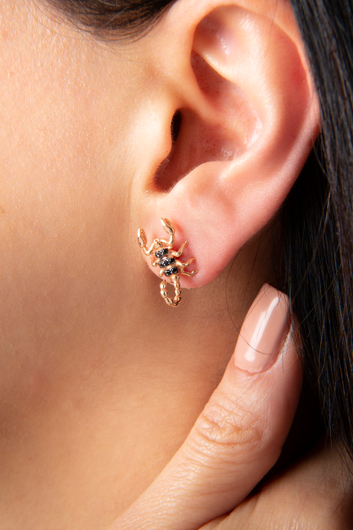 Scorpion Earring in Rose Gold - Her Story Shop