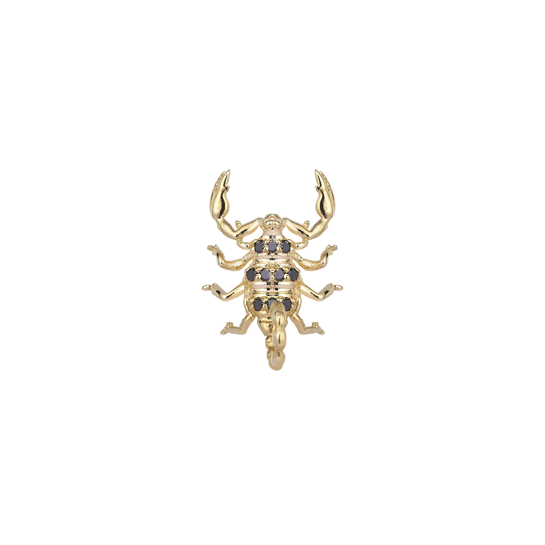 Scorpion Earring in Yellow Gold - Her Story Shop