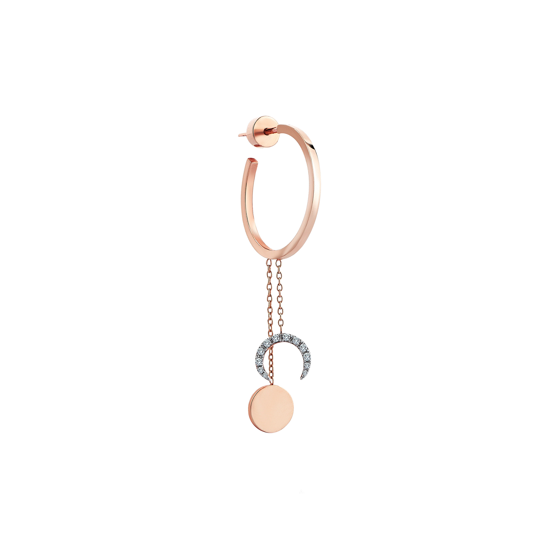 Double Selena Hoop Earring in Rose Gold - Her Story Shop