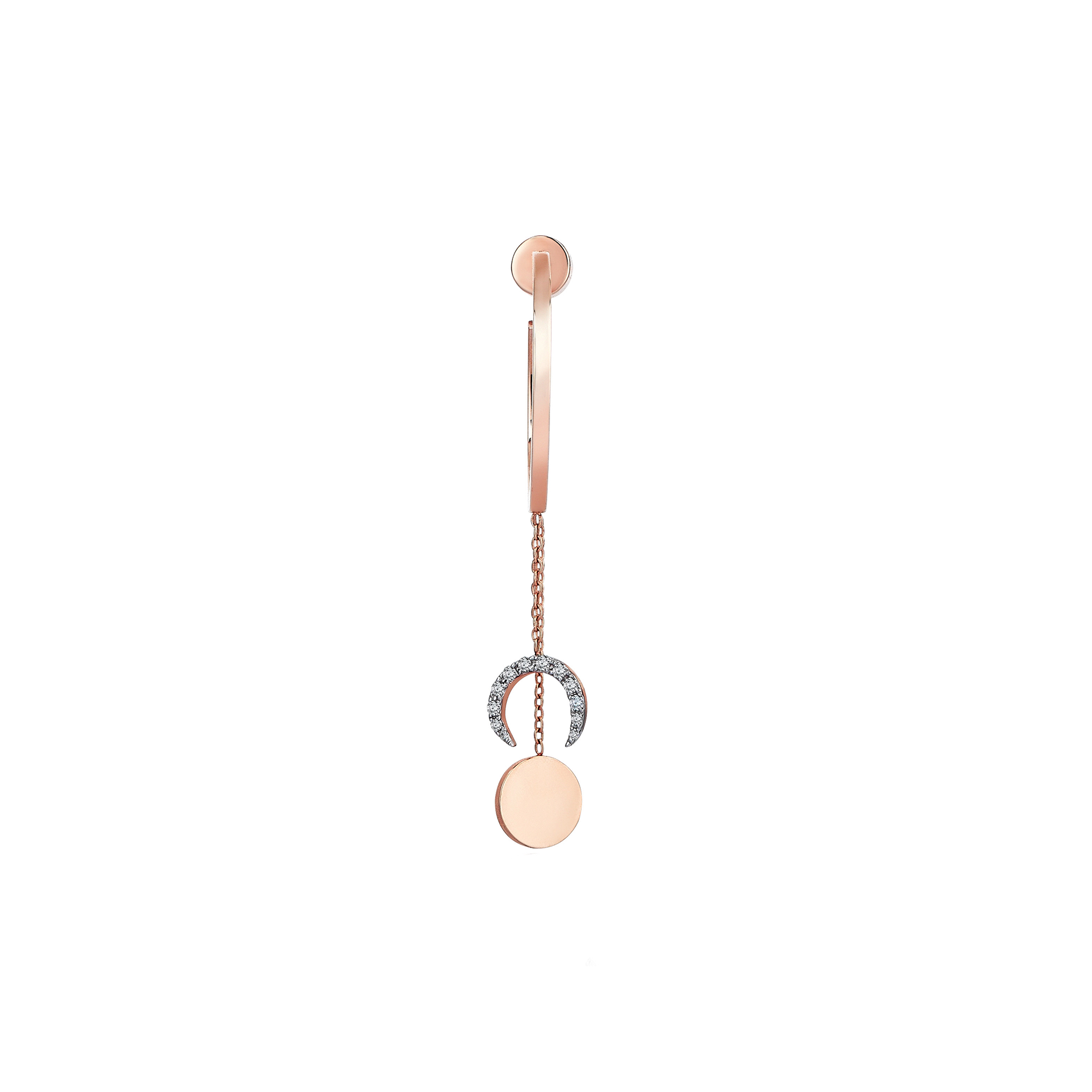 Double Selena Hoop Earring in Rose Gold - Her Story Shop