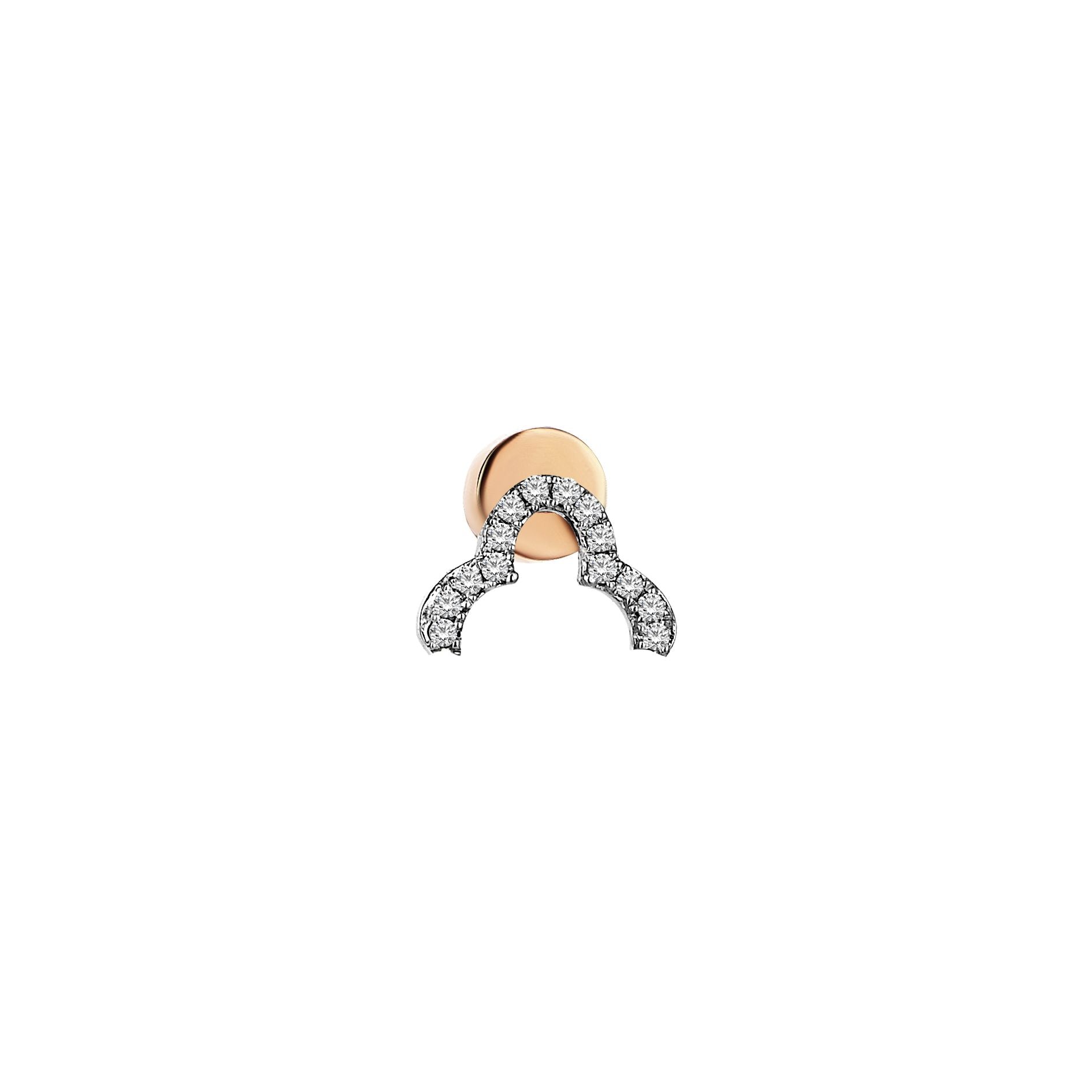 Round Trefoil Arch Earring in Rose Gold - Her Story Shop