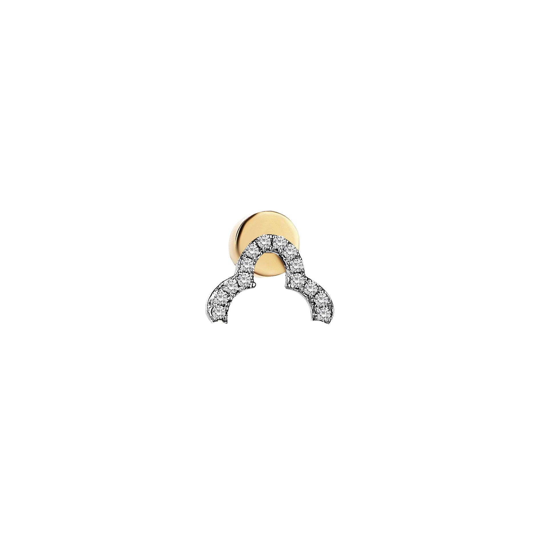 Round Trefoil Arch Earring in Yellow Gold - Her Story Shop