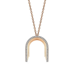 Convex Mini Arch Necklace in Rose Gold - Her Story Shop
