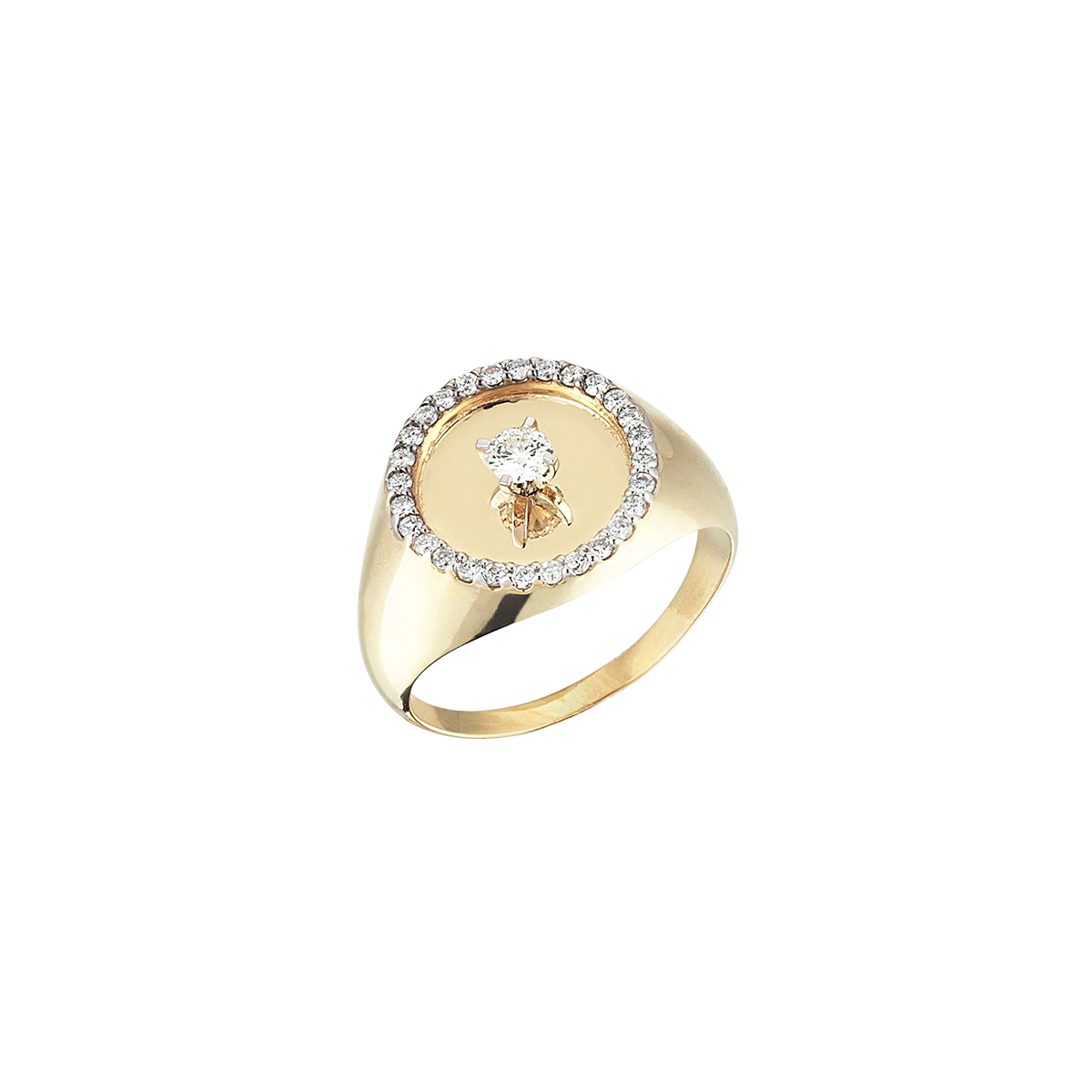 Precious Mom Ring in Yellow Gold - Her Story Shop