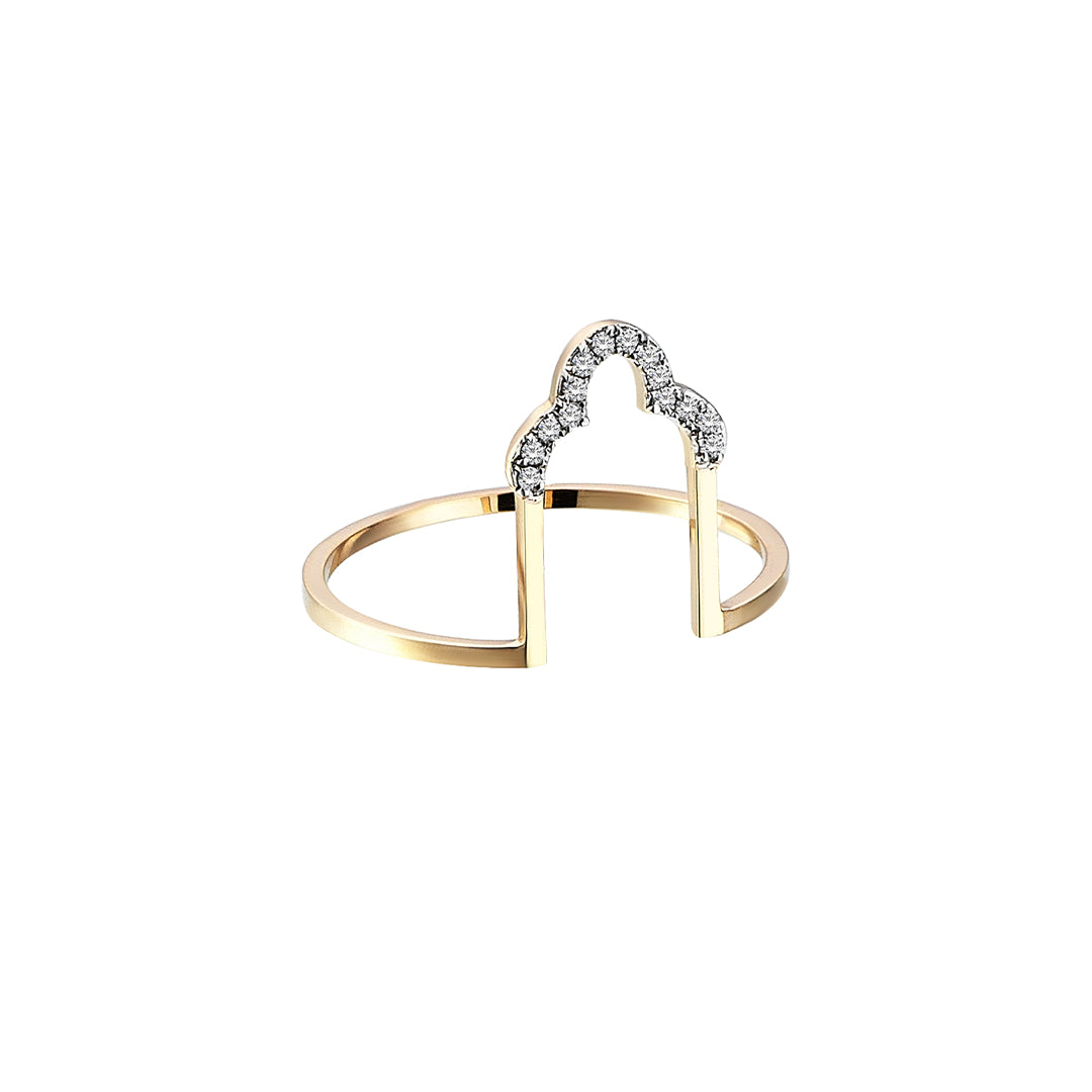 Round Trefoil Ring in Yellow Gold - Her Story Shop