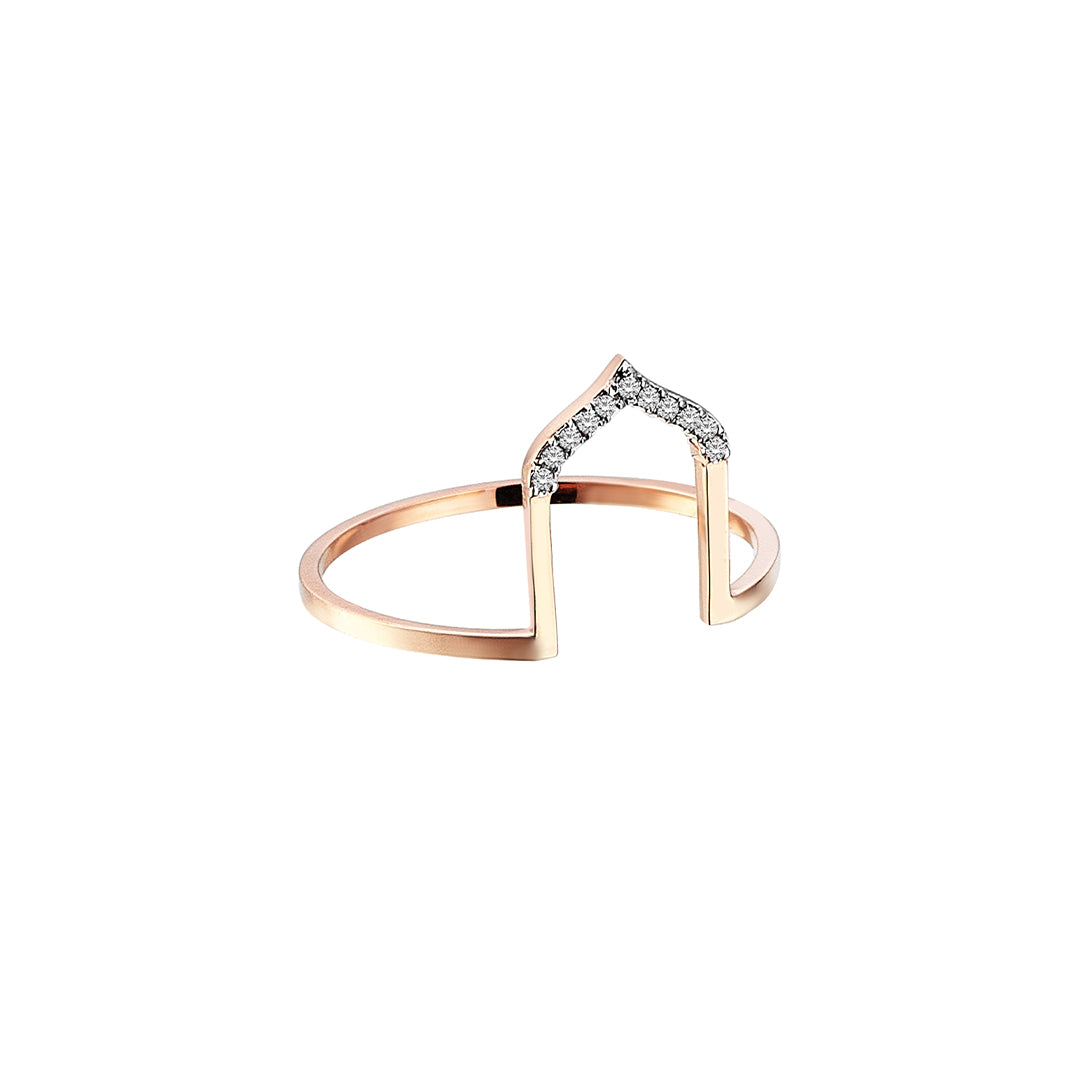 Four Centered Arch Ring in Rose Gold - Her Story Shop