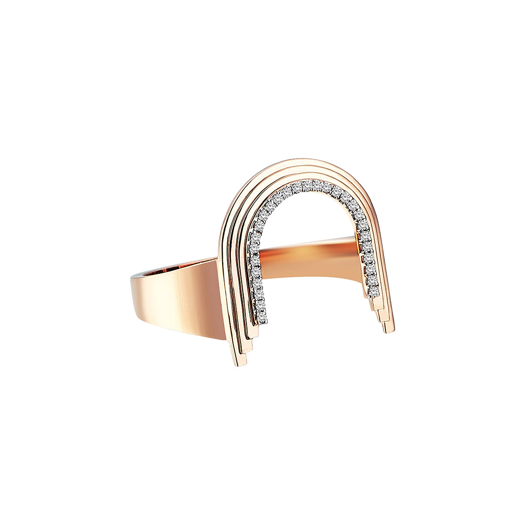 Concave Arch Ring in Rose Gold - Her Story Shop
