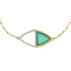 Feminine Glory Mini Green Bracelet in Yellow Gold - Her Story Shop