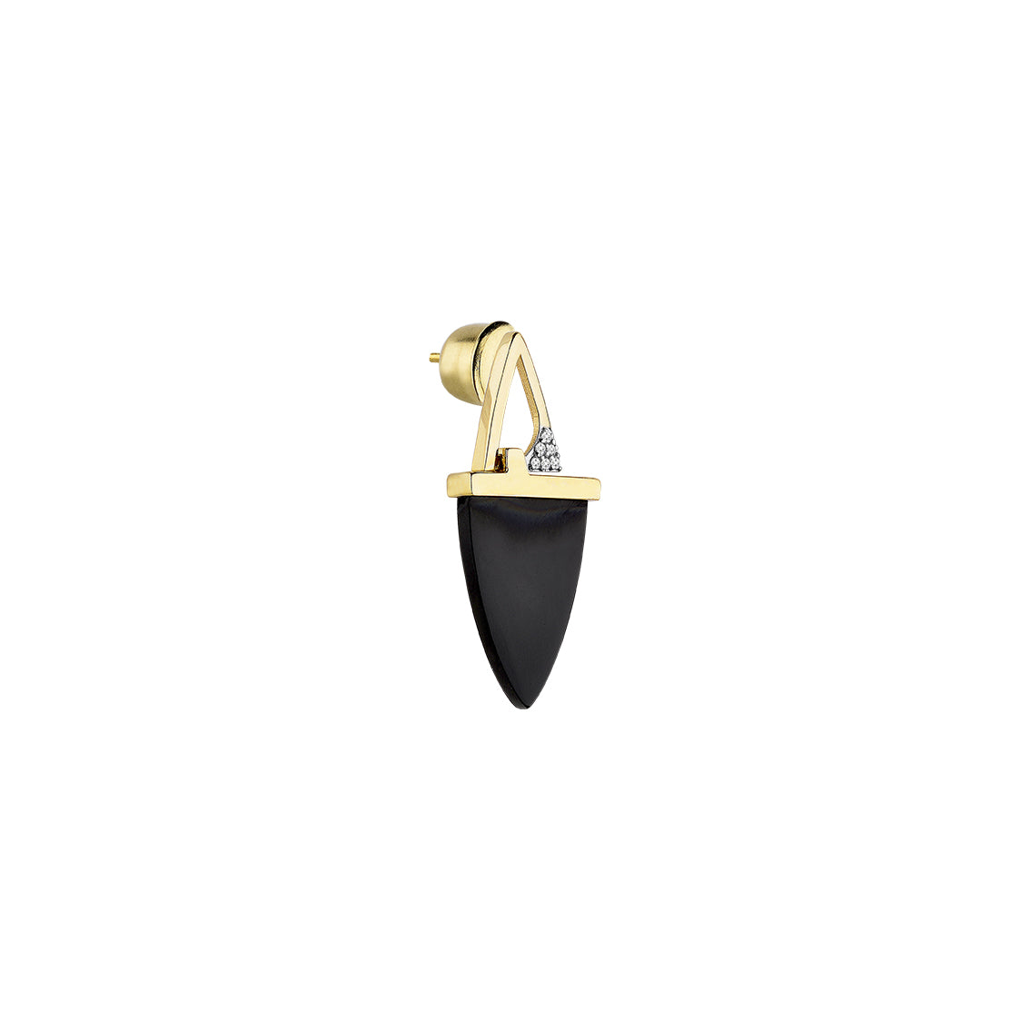 Dark Seed Earring in Yellow Gold - Her Story Shop