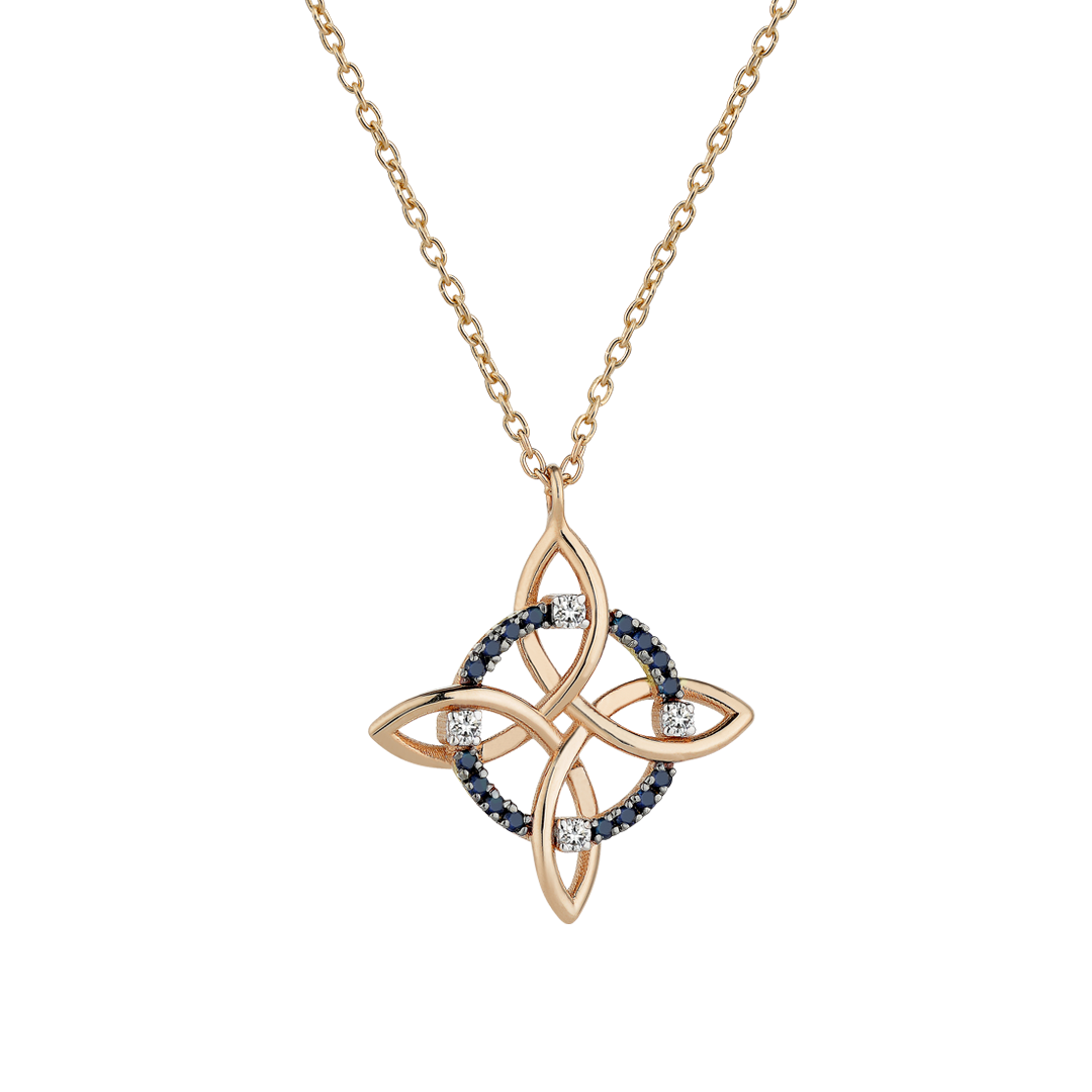 Rose gold 2025 knot necklace