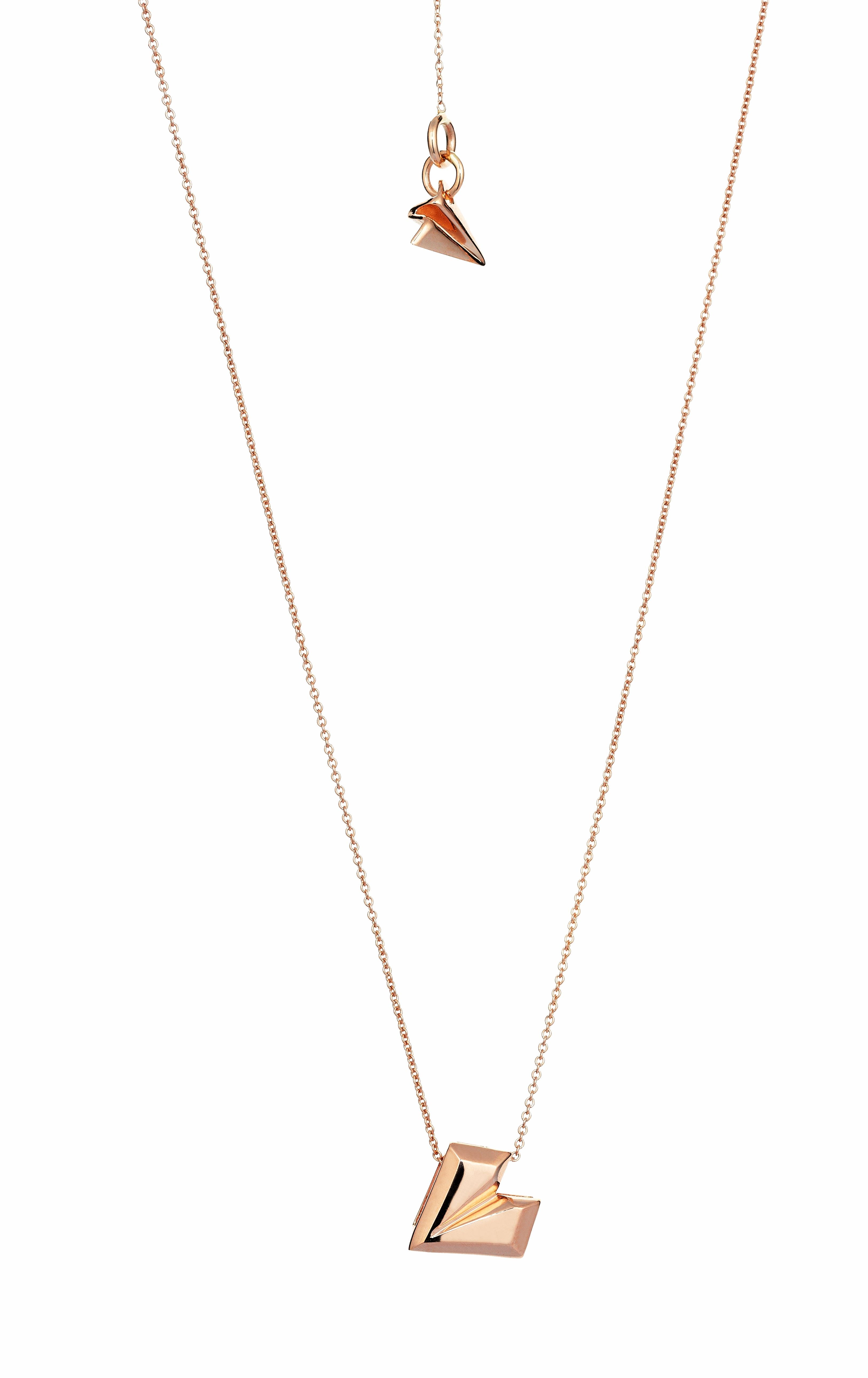 Origami Love Little Necklace in Rose Gold - Her Story Shop