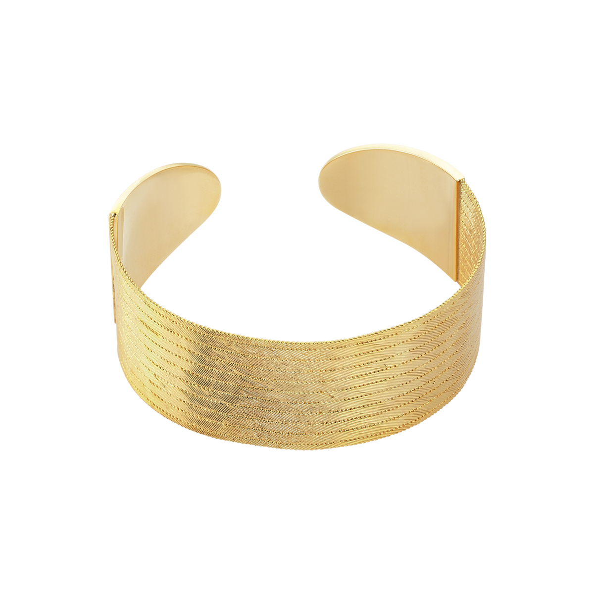 Armlet Style Bracelet in Yellow Gold - Her Story Shop