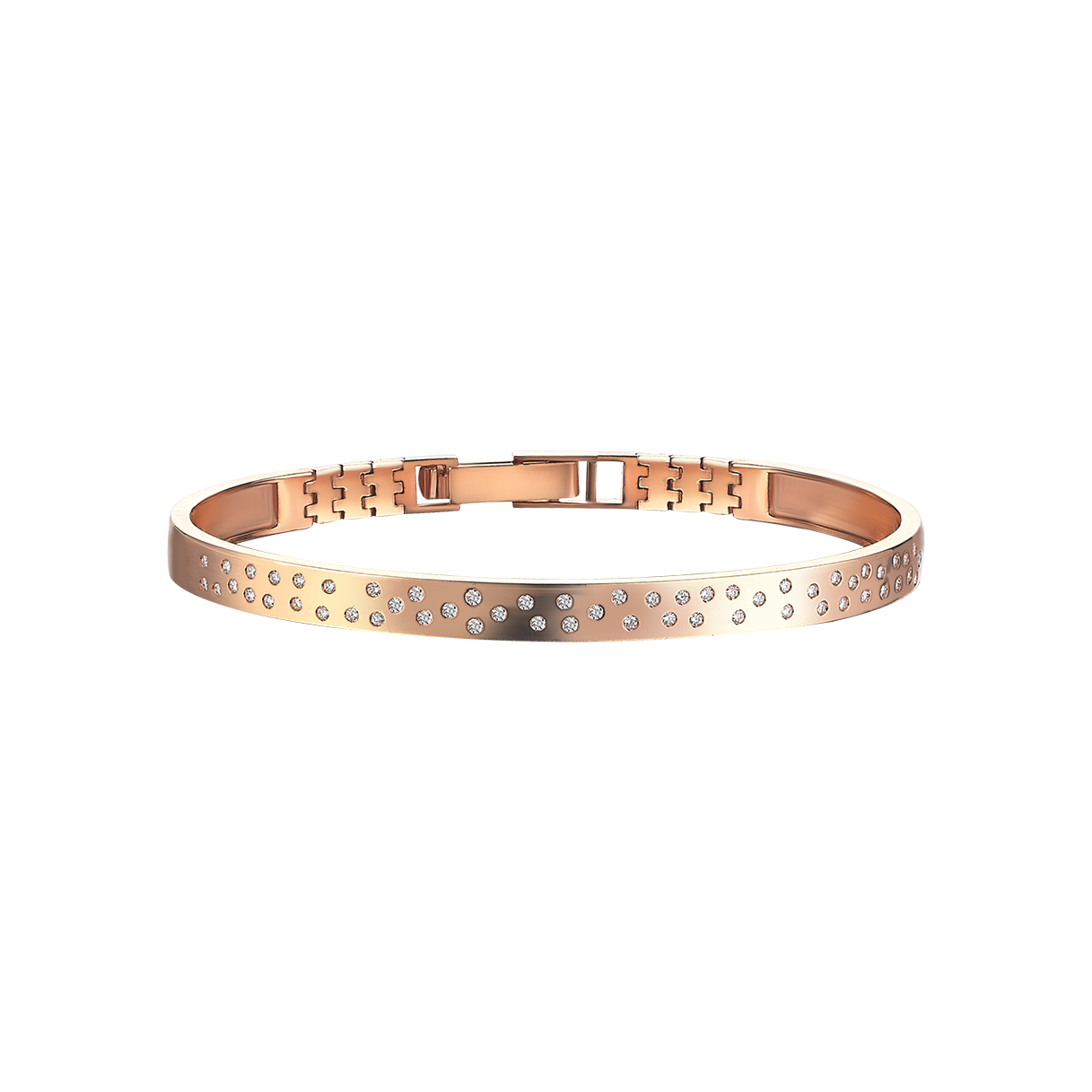 Pave Rigid Fairy Dust Bracelet in Rose Gold - Her Story Shop