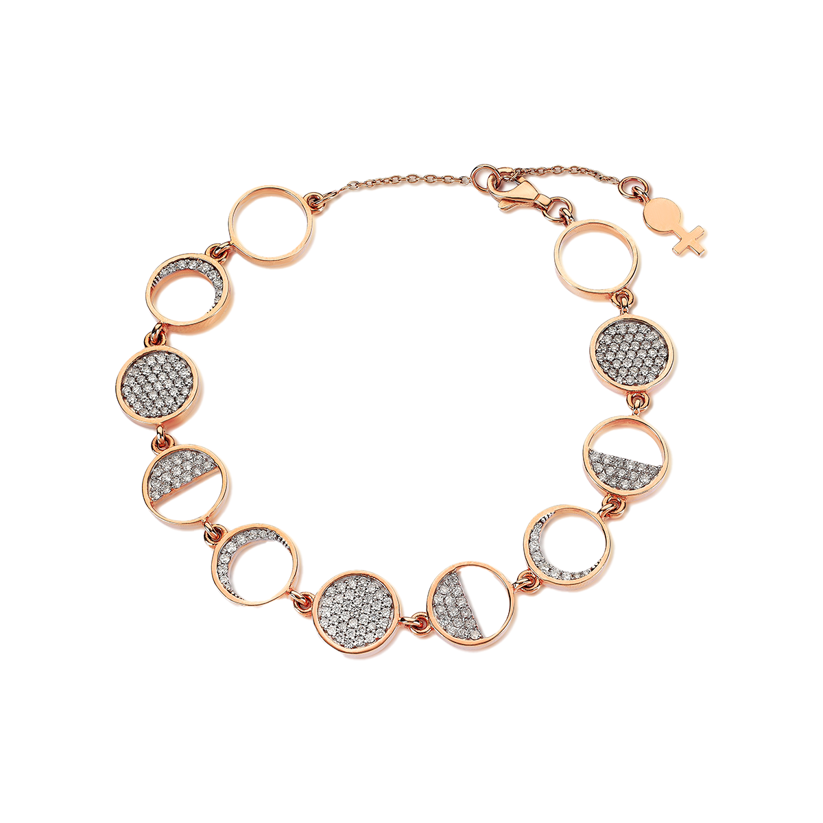 Moon Phases in Rose Gold - Her Story Shop