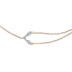 Pointed Trefoil Arch Bracelet in Rose Gold - Her Story Shop