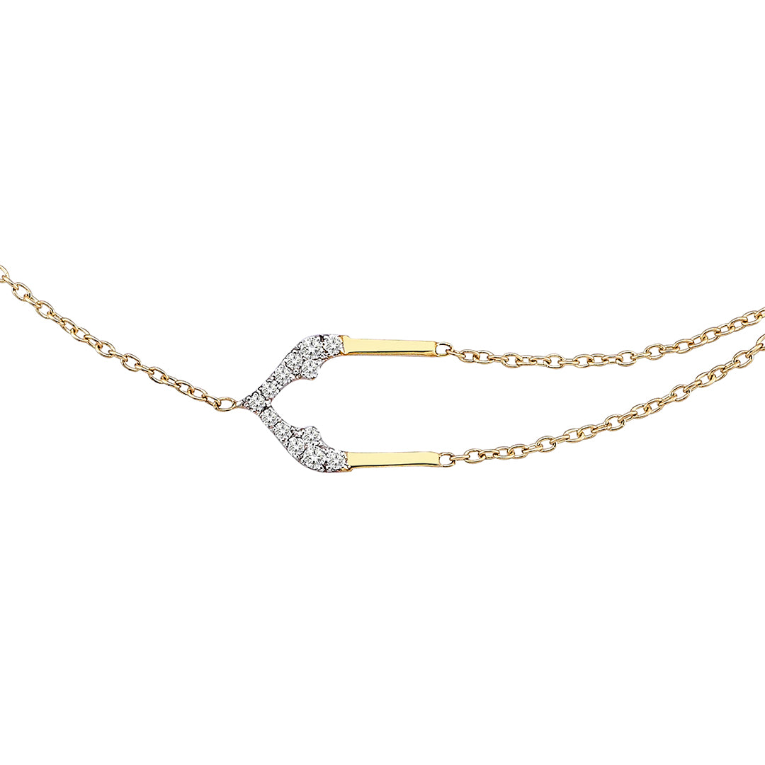 Pointed Trefoil Arch Bracelet in Yellow Gold - Her Story Shop