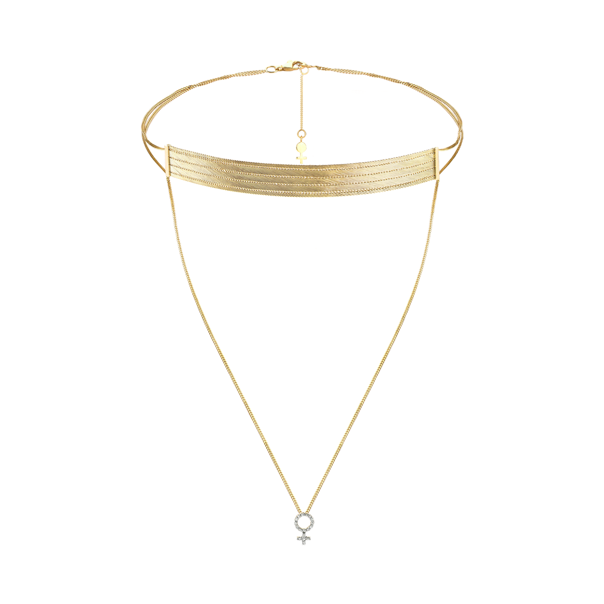 Chained Logo Choker - Her Story Shop