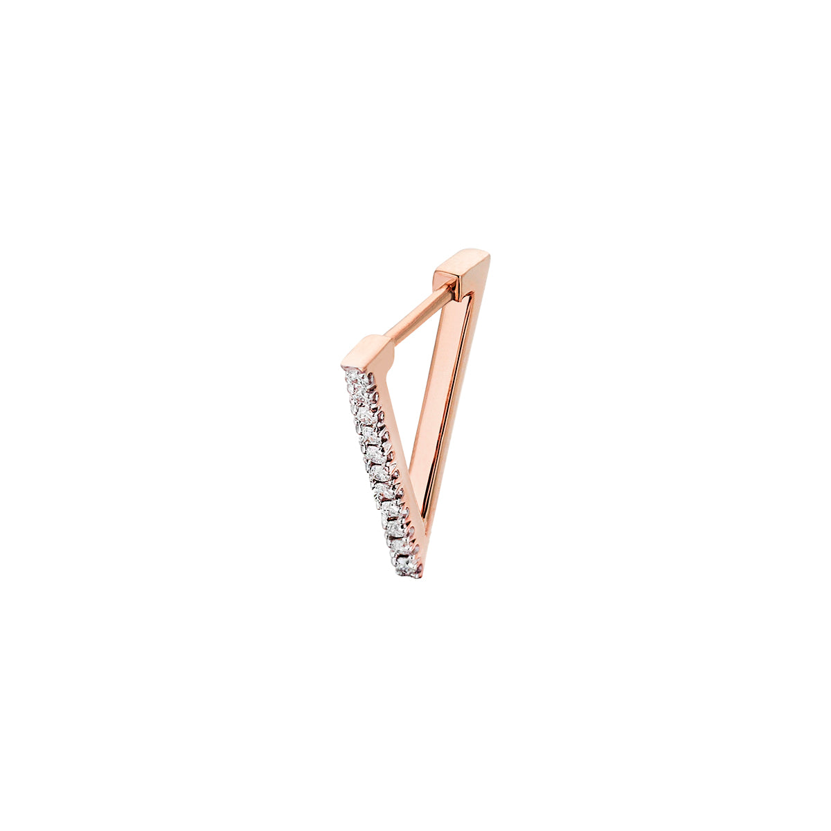 Mini Triangle Earring in Rose Gold - Her Story Shop