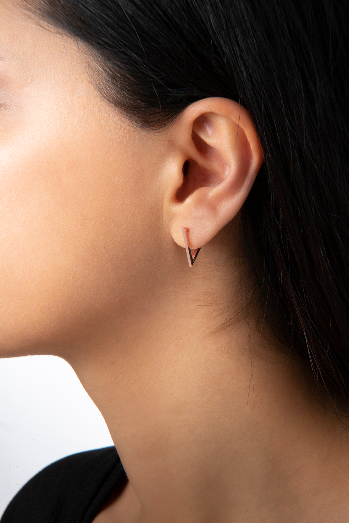 Mini Triangle Earring TSZ in Rose Gold - Her Story Shop