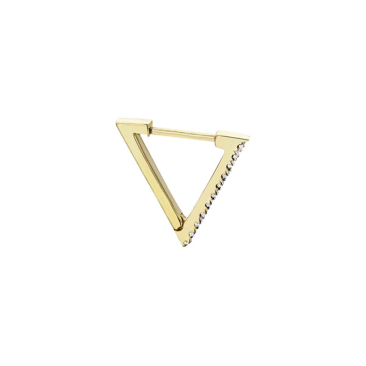 Mini Triangle Earring in Yellow Gold - Her Story Shop