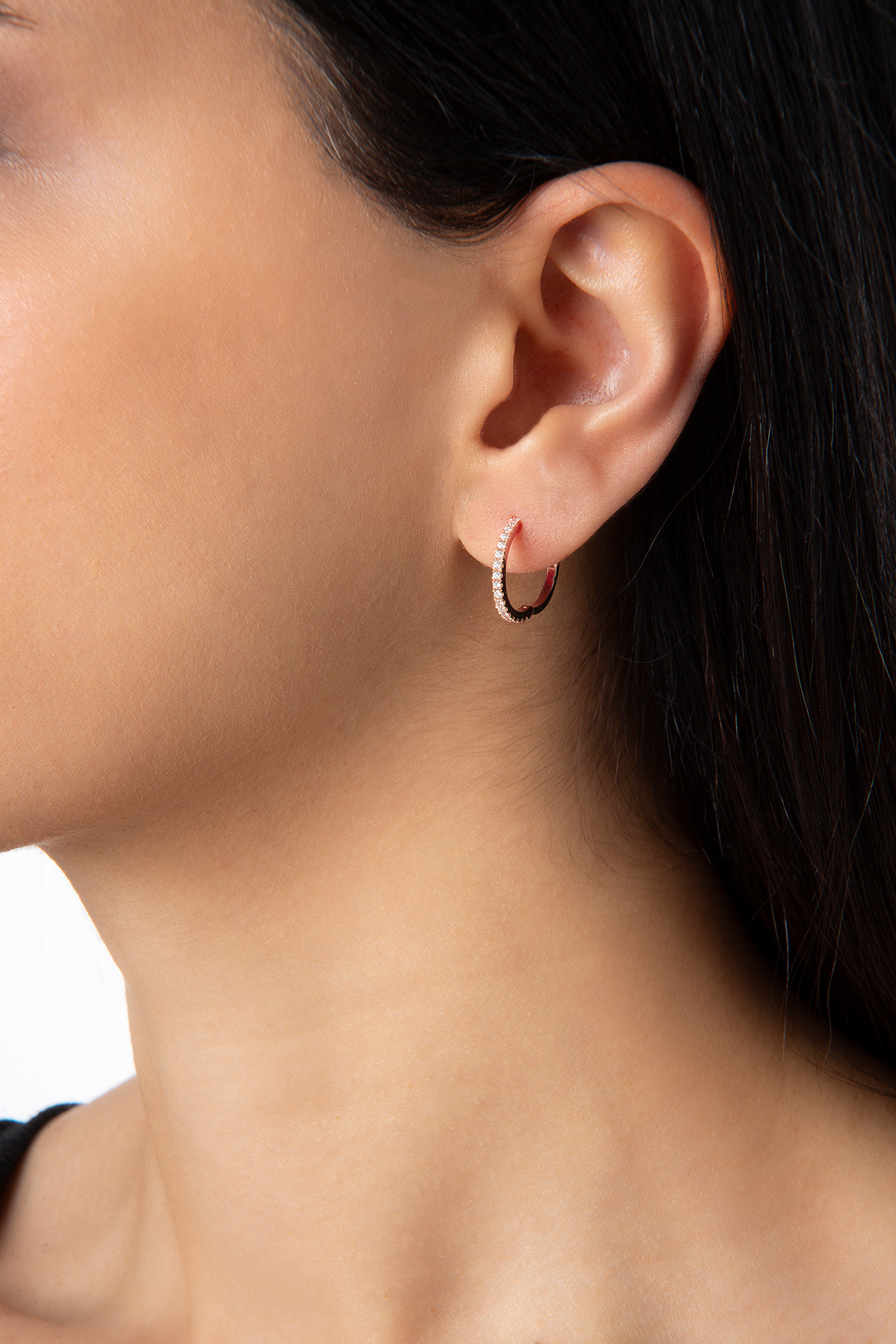 Mini Circular Earring in Rose Gold - Her Story Shop