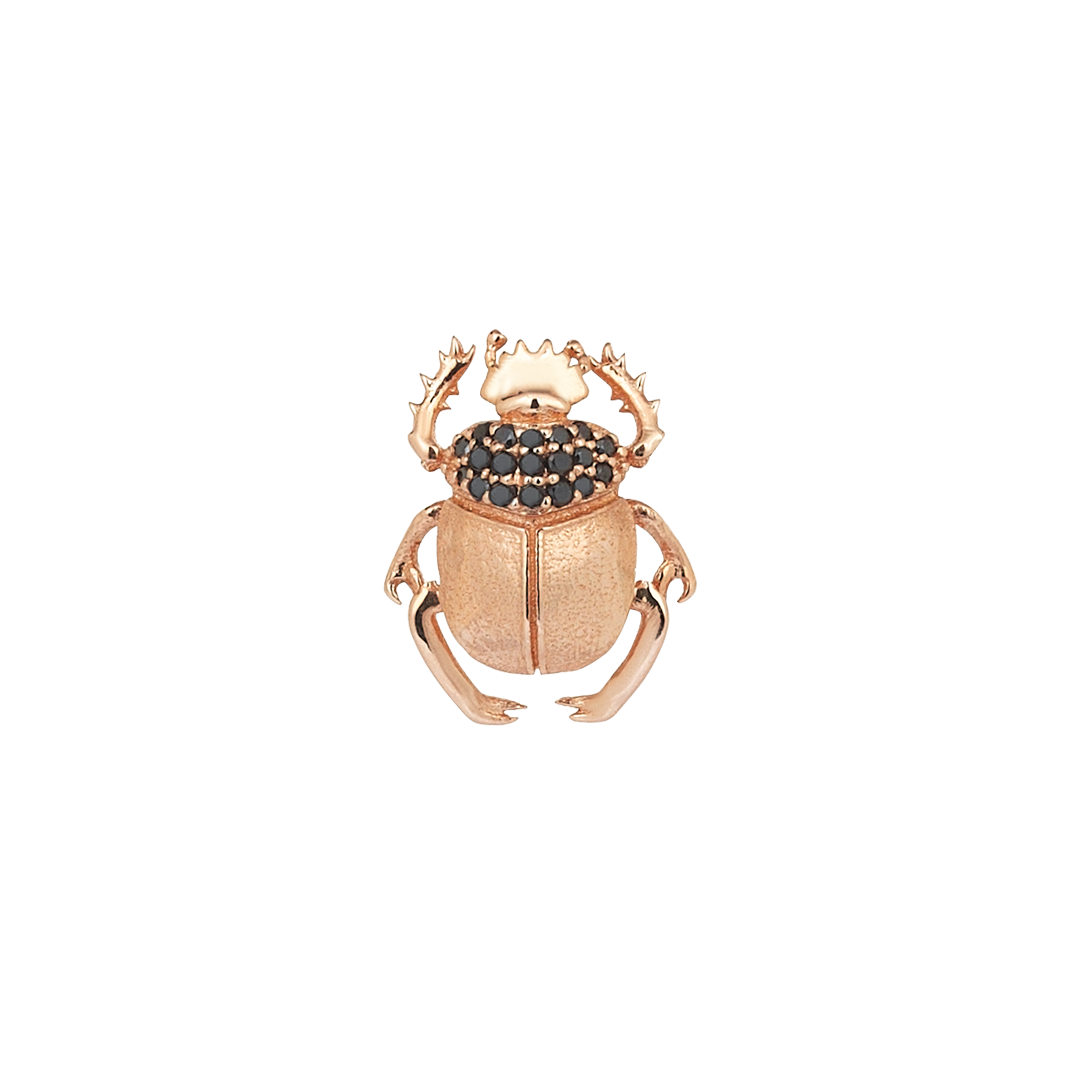 Scarab Earring in Rose Gold - Her Story Shop