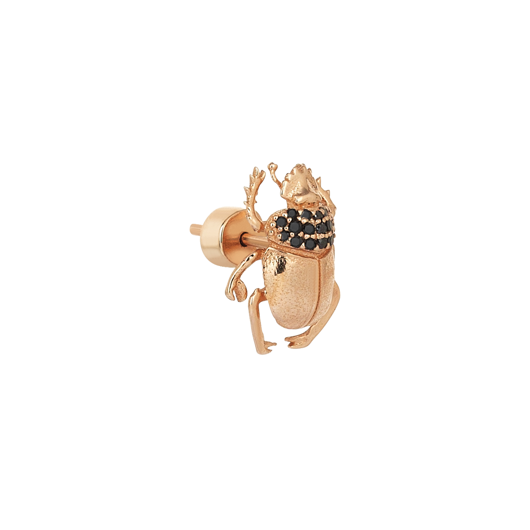 Scarab Earring in Rose Gold - Her Story Shop