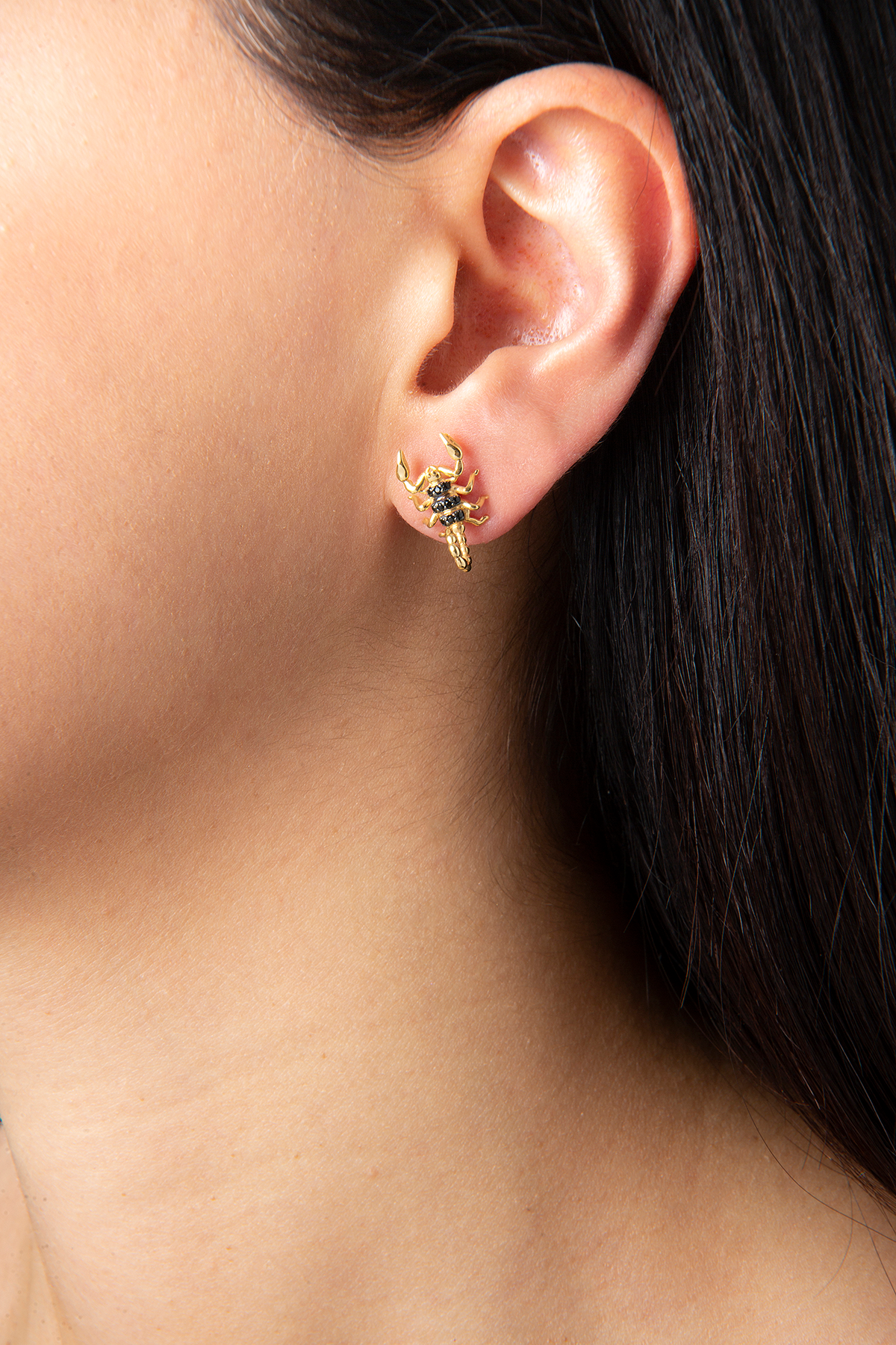 Scorpion Earring in Yellow Gold - Her Story Shop