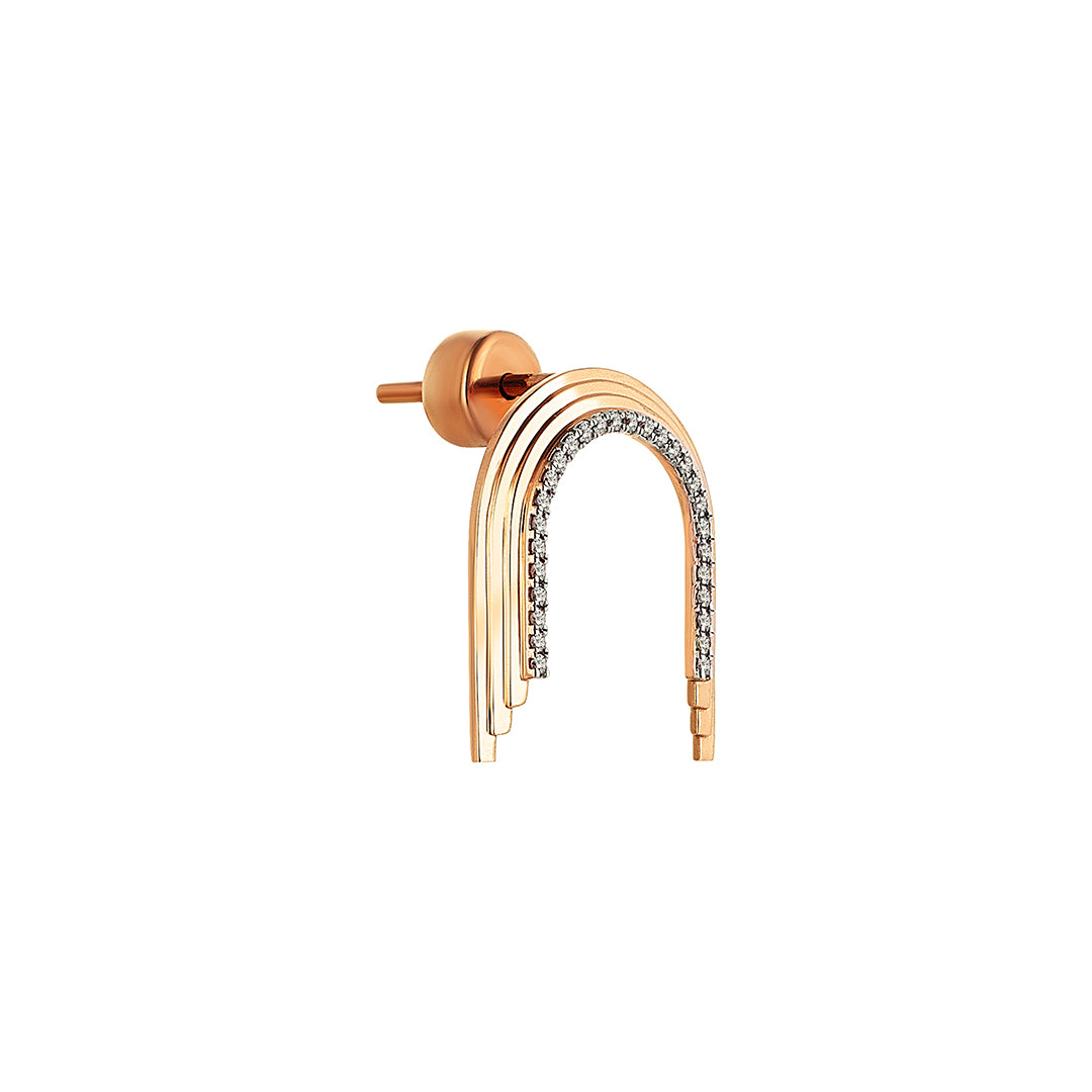 Concave Arch Earring in Rose Gold - Her Story Shop