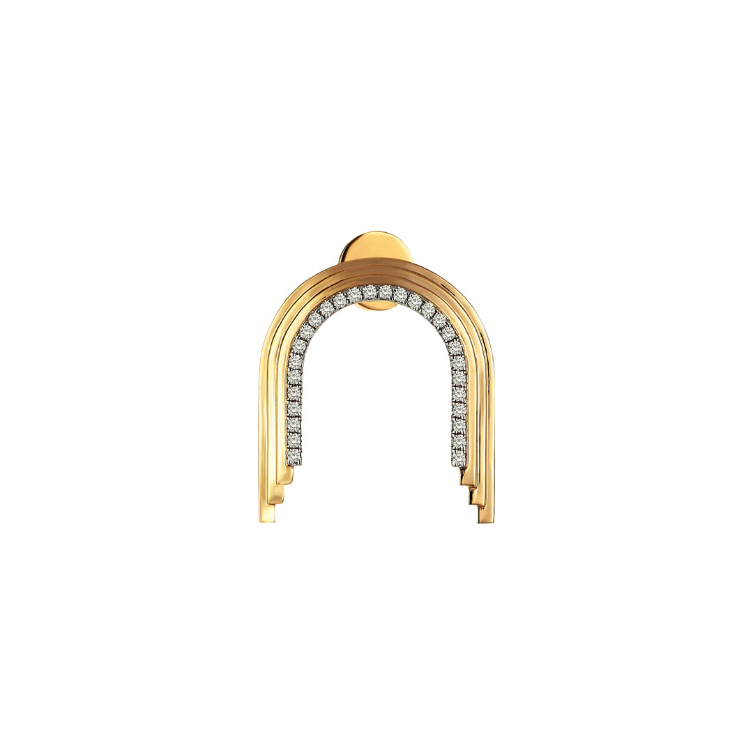 Concave Arch Earring in Yellow Gold - Her Story Shop