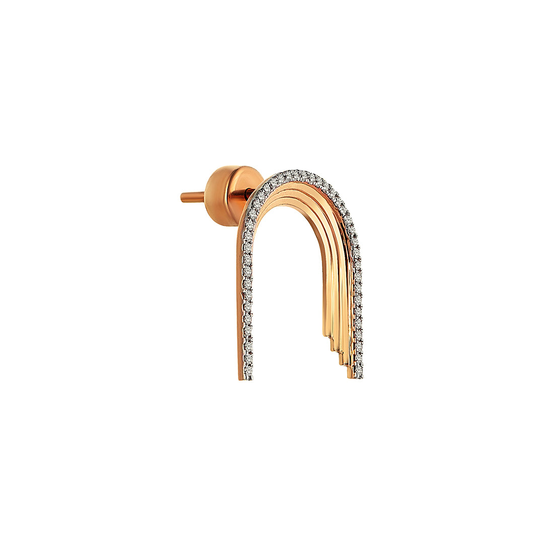 Convex Arch Earring in Rose Gold - Her Story Shop