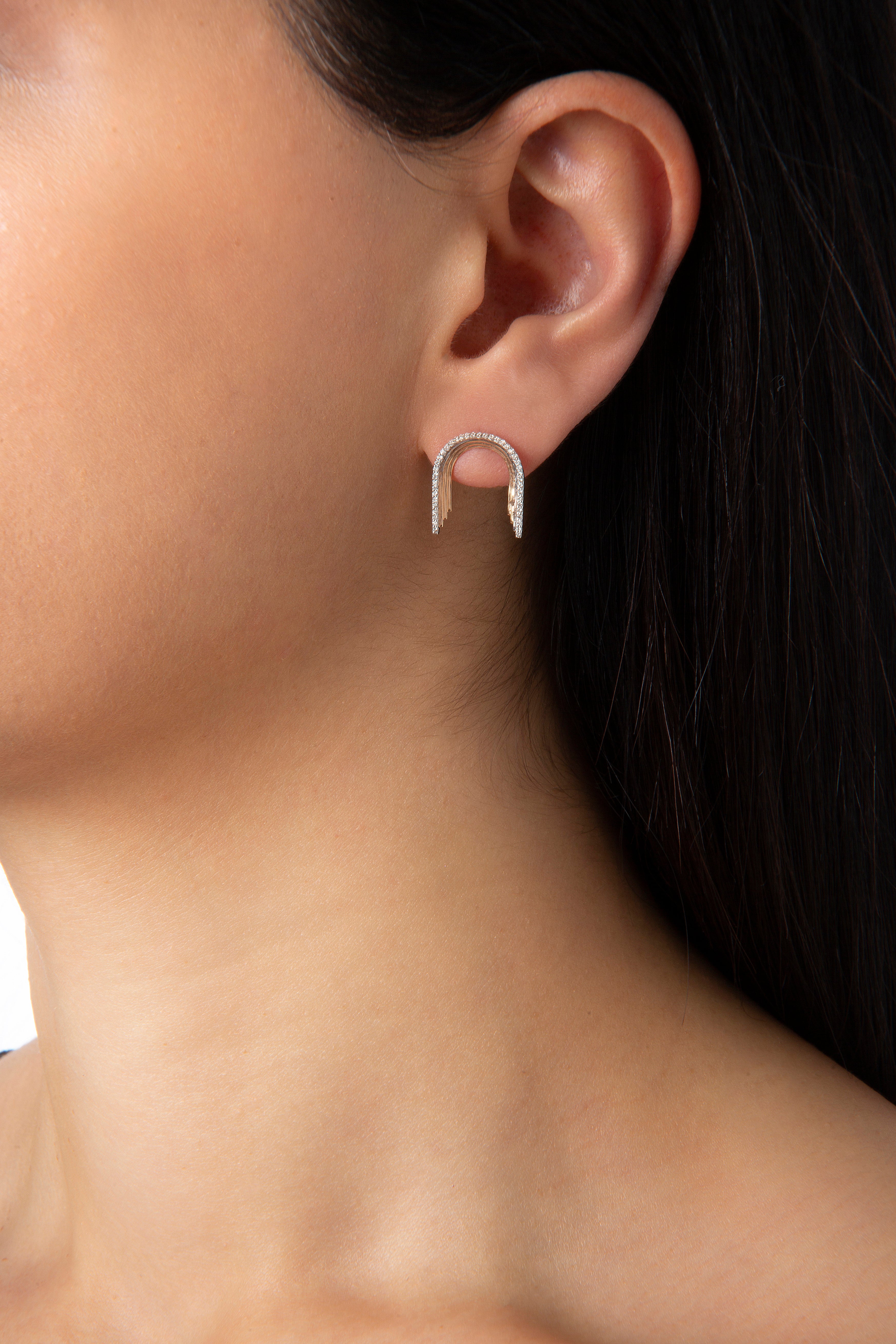 Convex Arch Earring in Rose Gold - Her Story Shop