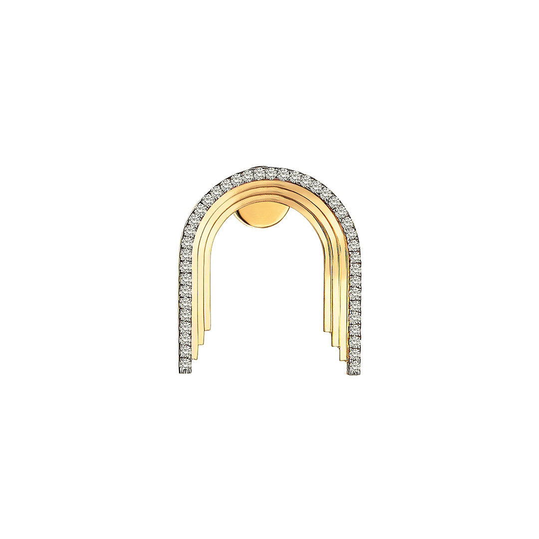 Convex Arch Earring in Yellow Gold - Her Story Shop