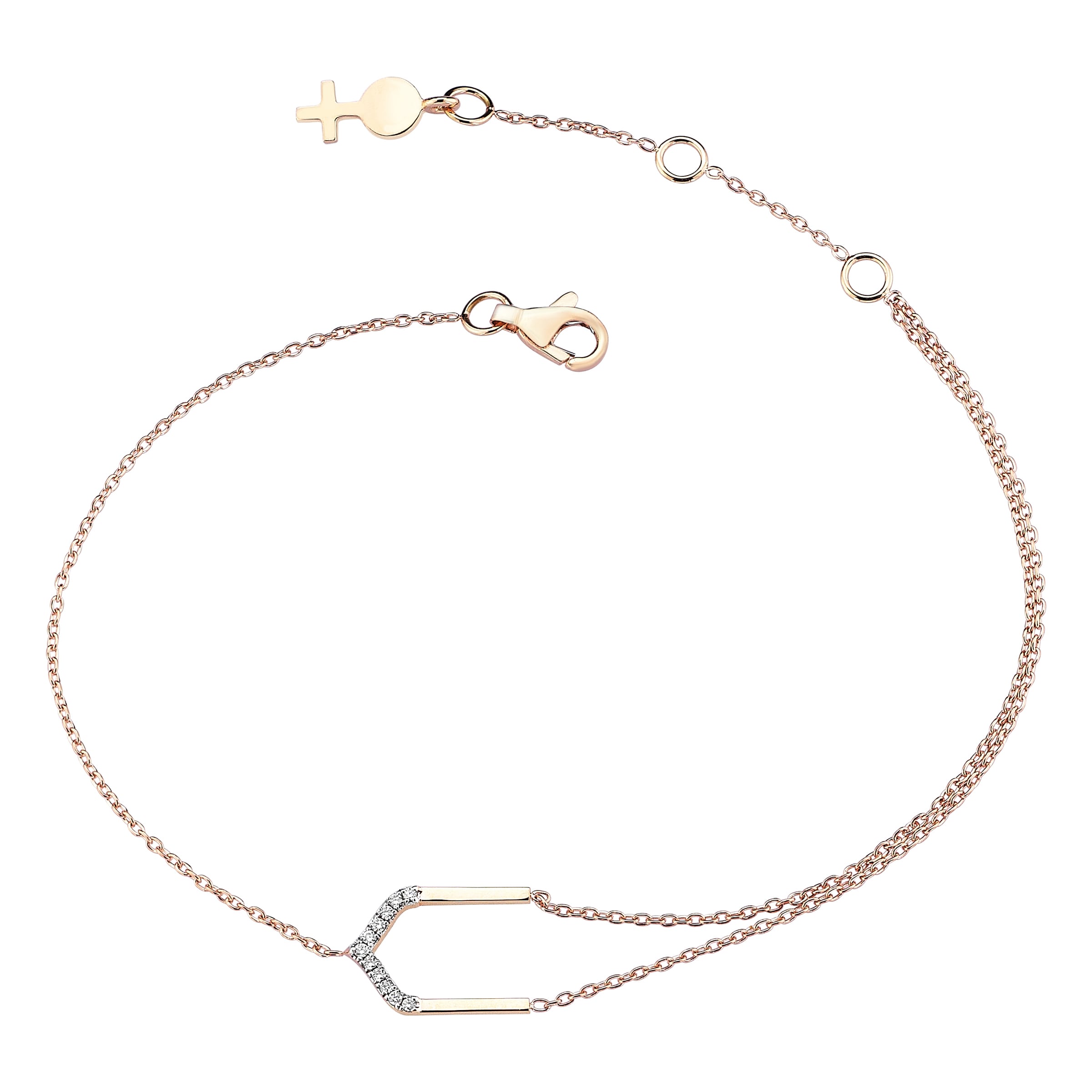 Four Centered Arch Anklet in Rose Gold - Her Story Shop