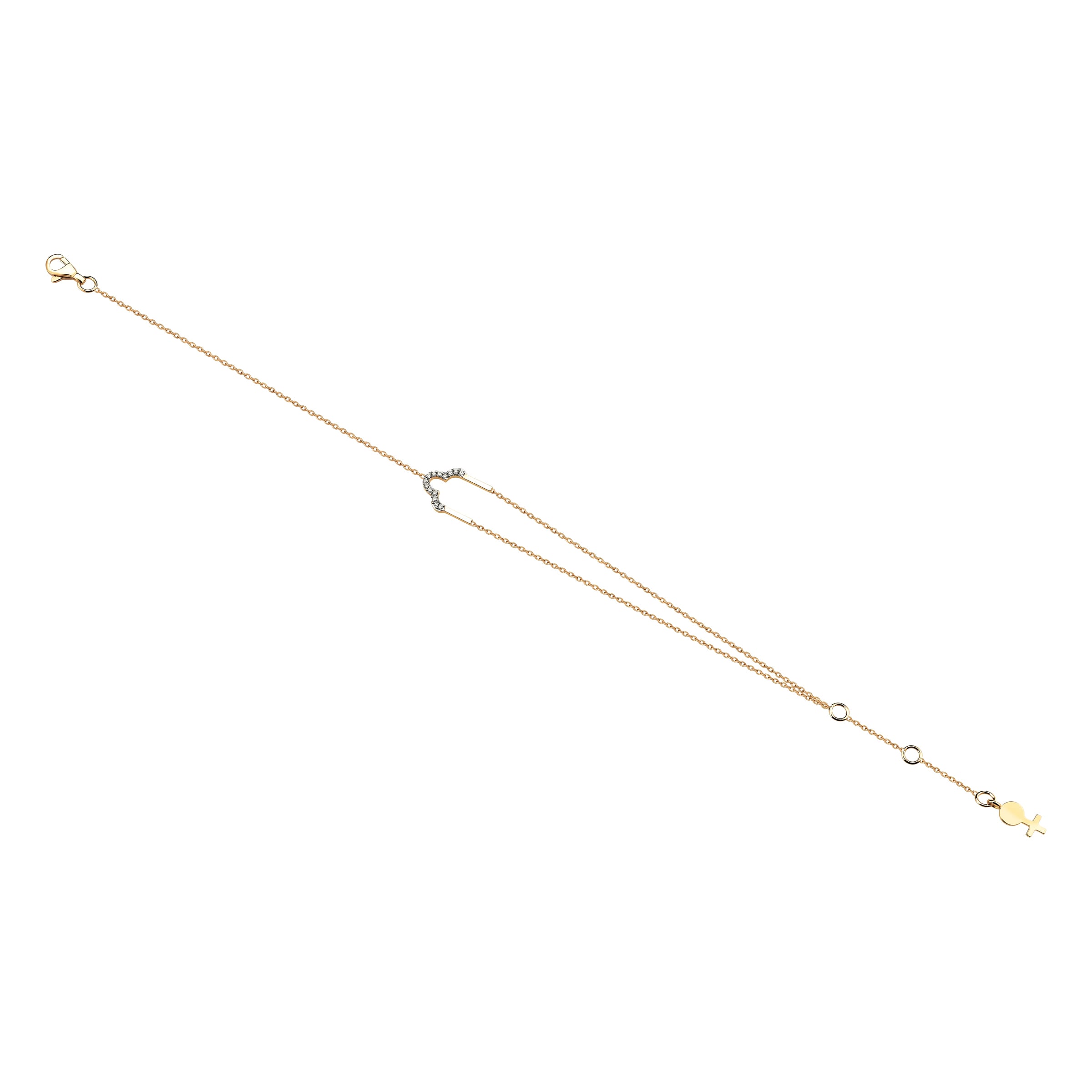 Round Trefoil Anklet in Yellow Gold - Her Story Shop