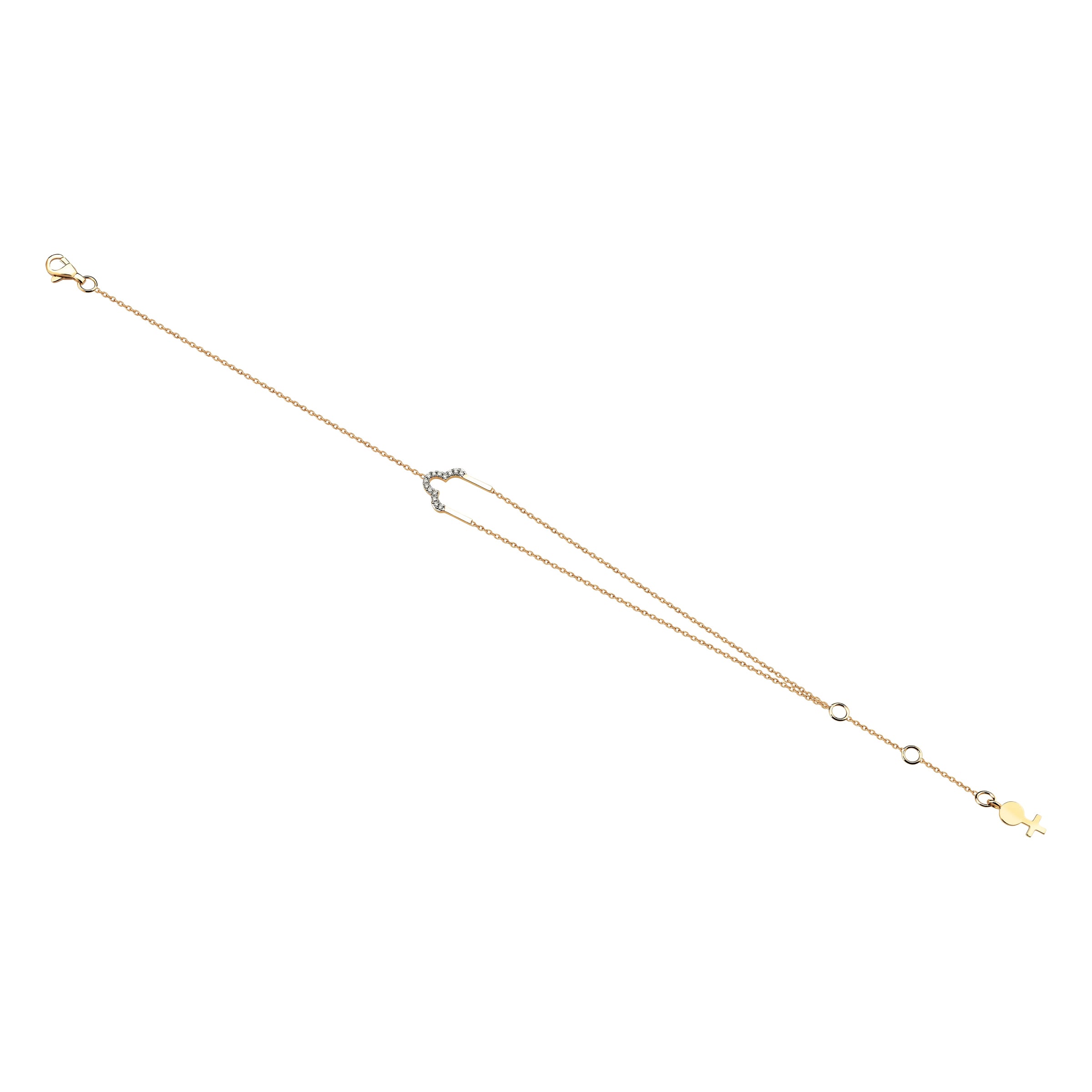 Round Trefoil Anklet in Yellow Gold - Her Story Shop