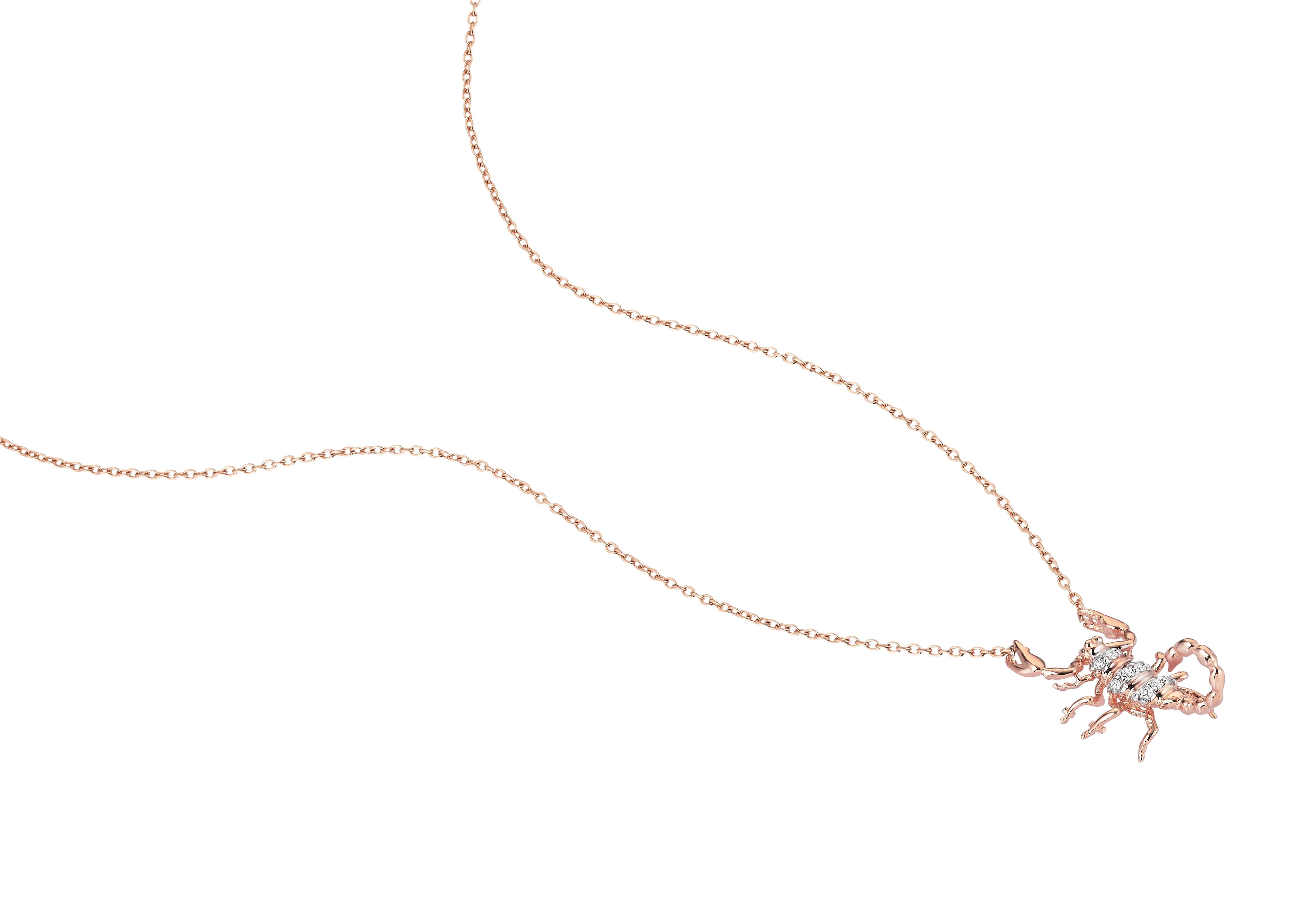 Scorpion Necklace in Rose Gold - Her Story Shop