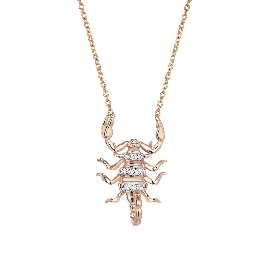 Scorpion Necklace in Rose Gold - Her Story Shop