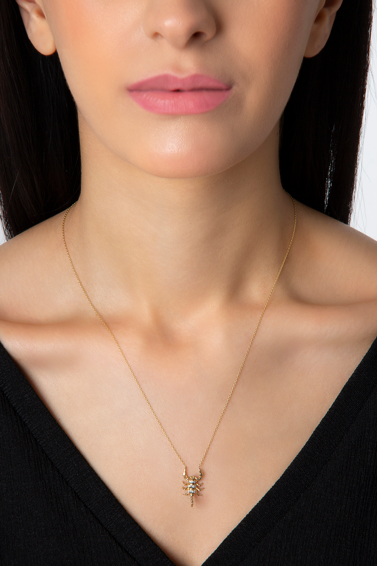 Scorpion Necklace in Yellow Gold - Her Story Shop
