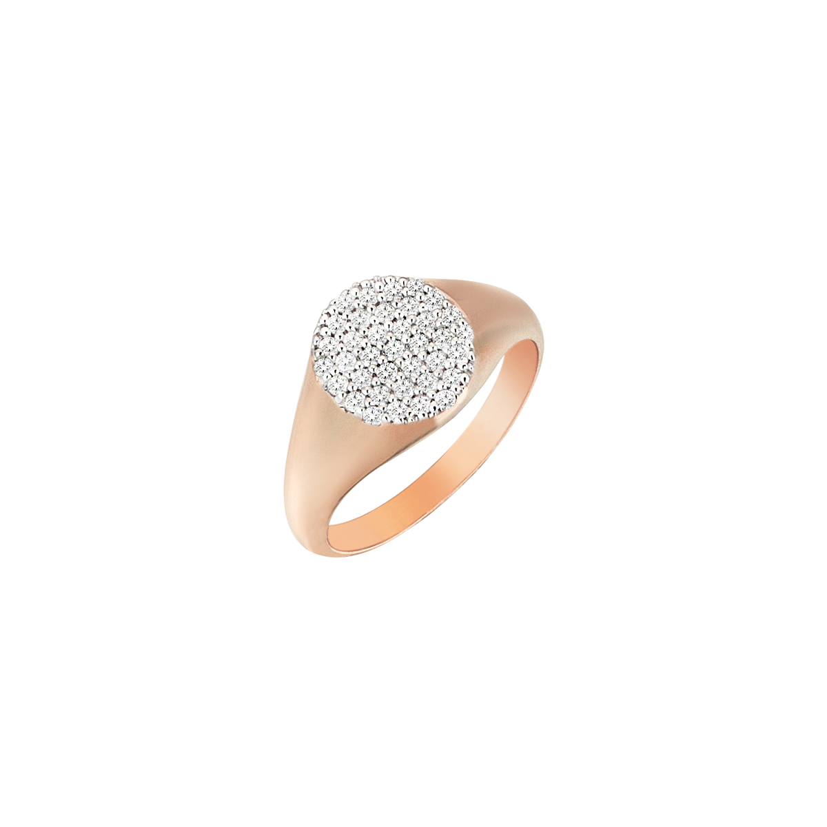 Pave Circular Ring in Rose Gold - Her Story Shop
