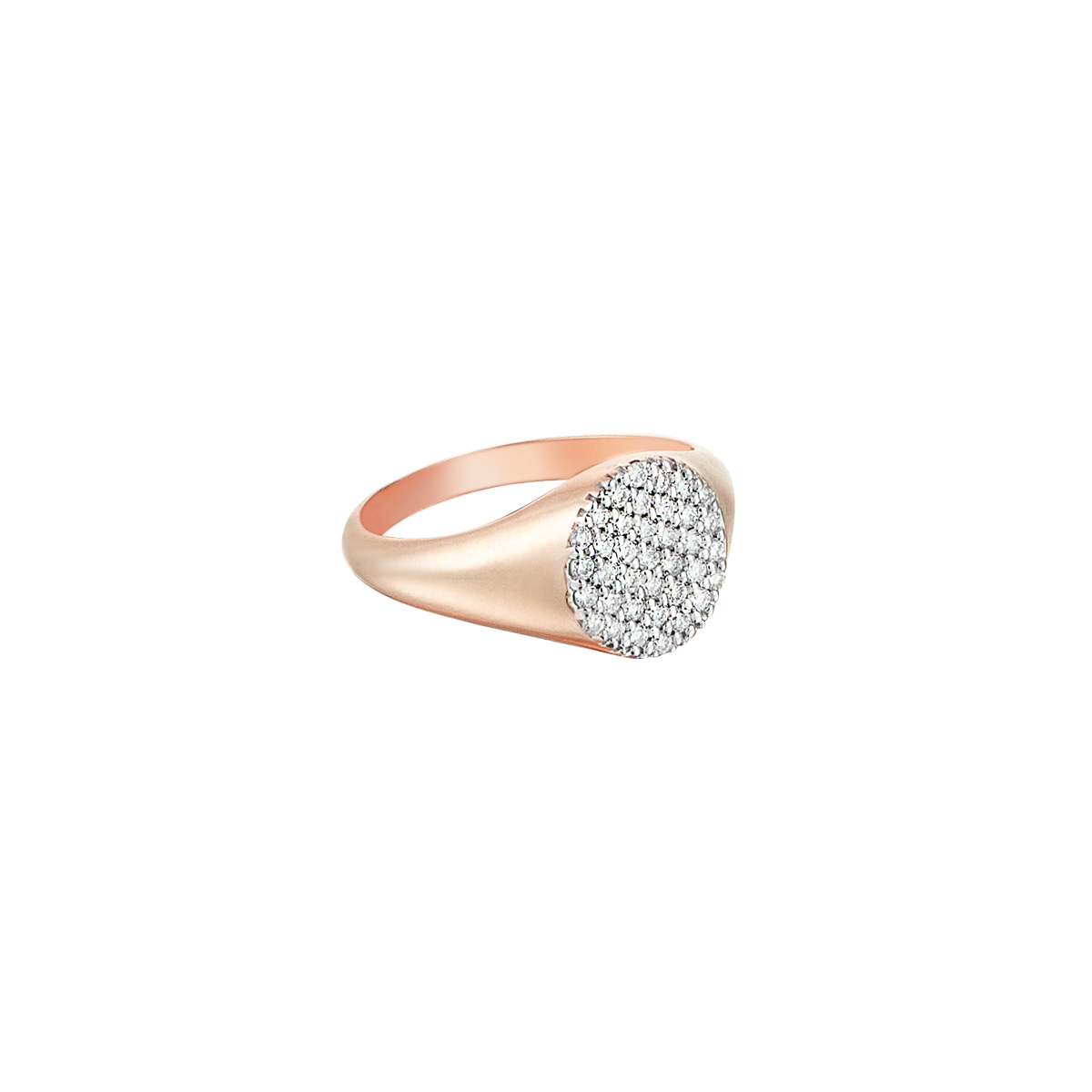 Pave Circular Ring in Rose Gold - Her Story Shop