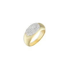 Pave Lake Ring in Yellow Gold - Her Story Shop