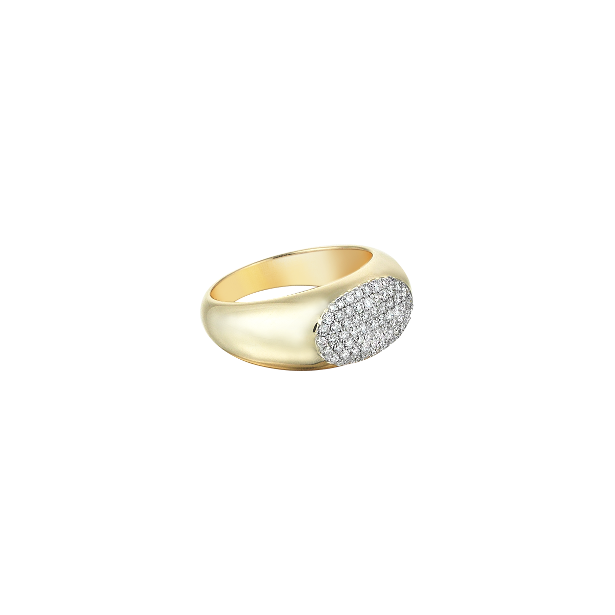 Pave Lake Ring in Yellow Gold - Her Story Shop