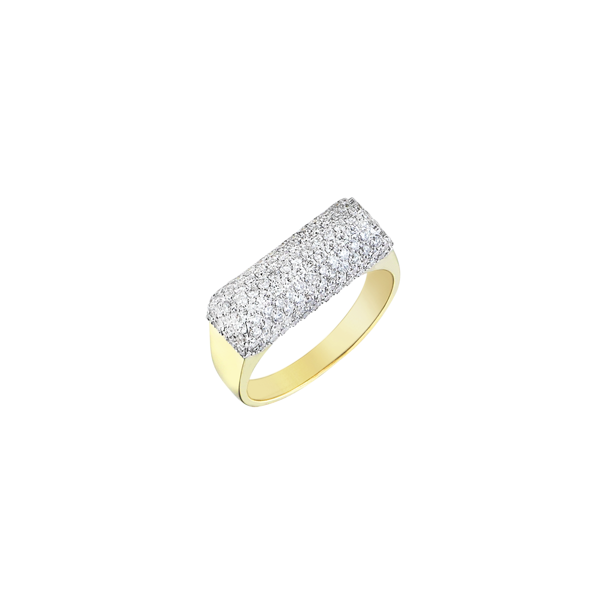 Pave Mountain Ring in Yellow Gold - Her Story Shop