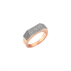 Pave Ramp Dave Ring in Rose Gold - Her Story Shop